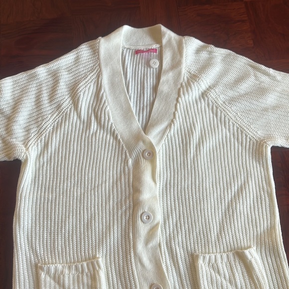 Woman Within Long-Sleeve Shaker Cardigan Sweater. Color: Off White/Cream **NWT** - Picture 4 of 7